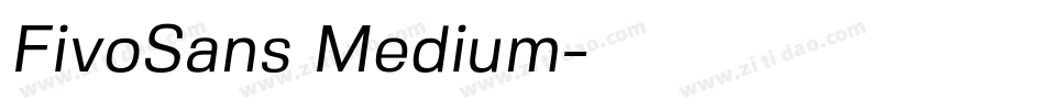 FivoSans Medium字体转换